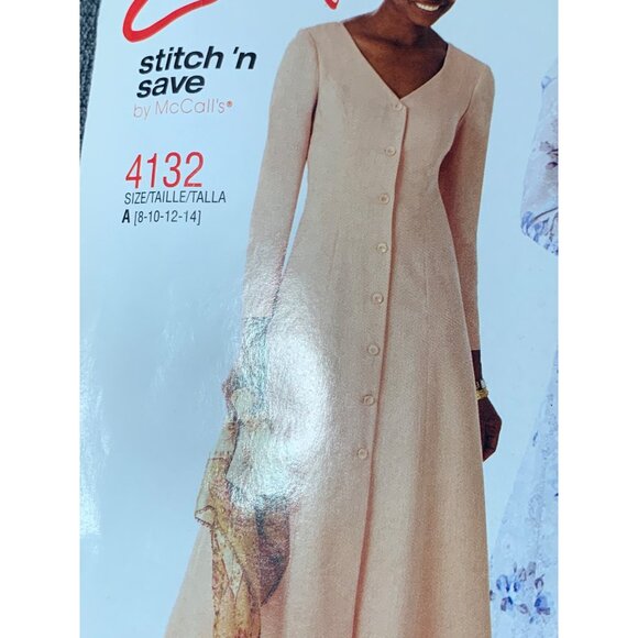 McCall's Misses Dress Sewing Pattern sz 8 10 12 14 4132 - uncut - Picture 2 of 4